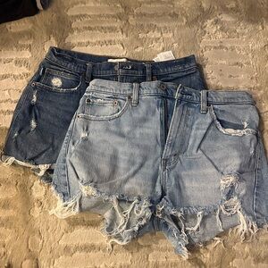 Lot of 2 Abercrombie & Fitch High-Rise Mom Shorts - Size 30